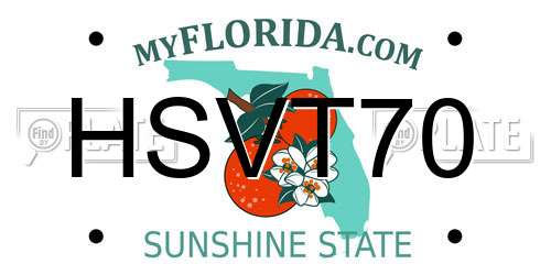HSVT70 Florida License Plate