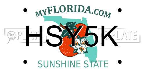 HSY5K Florida License Plate