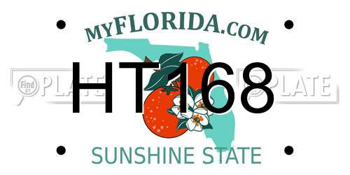 HT168 Florida License Plate