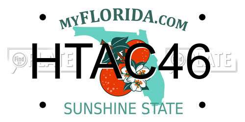 HTAC46 Florida License Plate