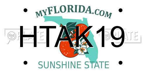 HTAK19 Florida License Plate