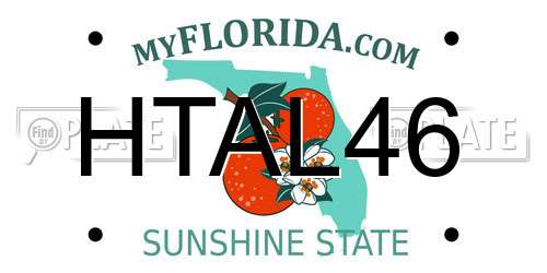 HTAL46 Florida License Plate