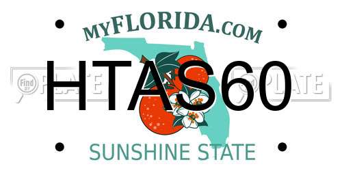 HTAS60 Florida License Plate