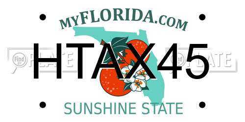 HTAX45 Florida License Plate