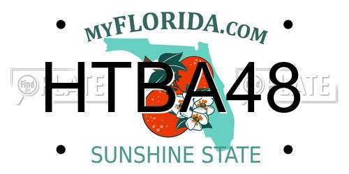 HTBA48 Florida License Plate