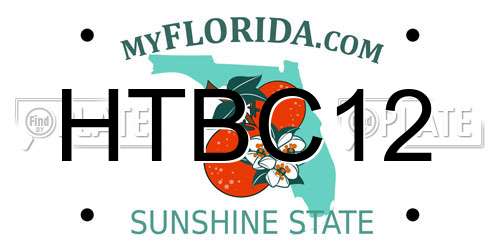 HTBC12 Florida License Plate