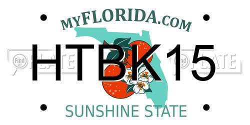 HTBK15 Florida License Plate