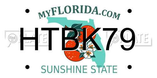 HTBK79 Florida License Plate