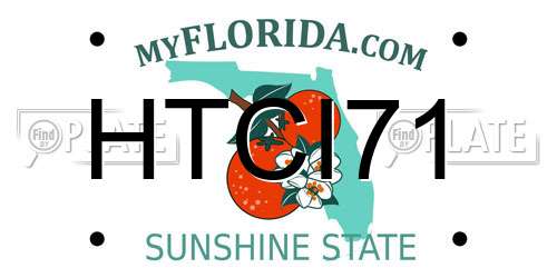 HTCI71 Florida License Plate