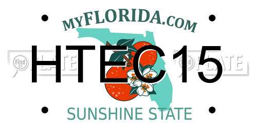 HTEC15 Florida License Plate