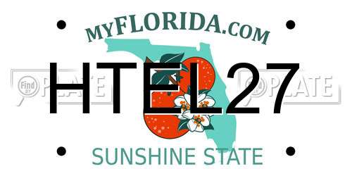 HTEL27 Florida License Plate