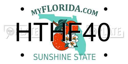 HTHF40 Florida License Plate