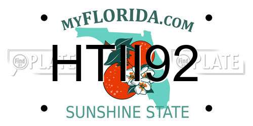 HTII92 Florida License Plate