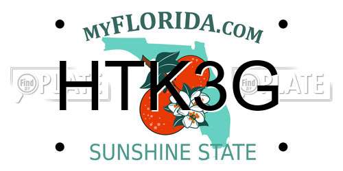 HTK3G Florida License Plate