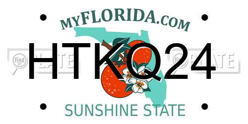 HTKQ24 Florida License Plate