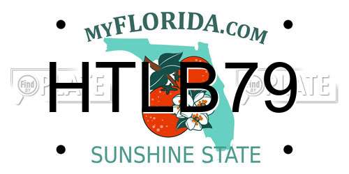 HTLB79 Florida License Plate