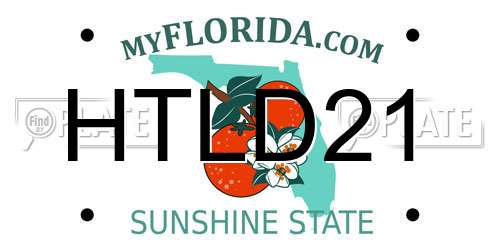 HTLD21 Florida License Plate