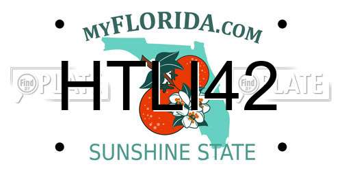 HTLI42 Florida License Plate