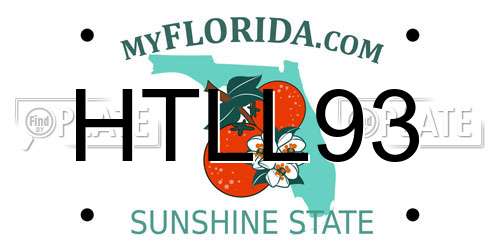 HTLL93 Florida License Plate