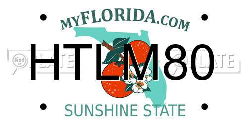 HTLM80 Florida License Plate