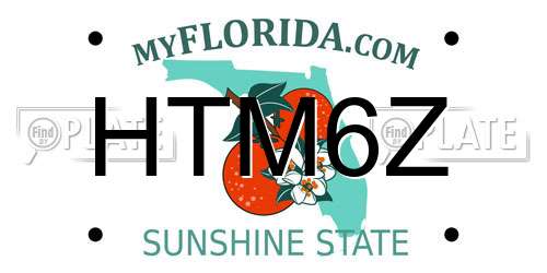 HTM6Z Florida License Plate