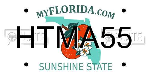 HTMA55 Florida License Plate