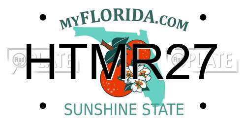 HTMR27 Florida License Plate