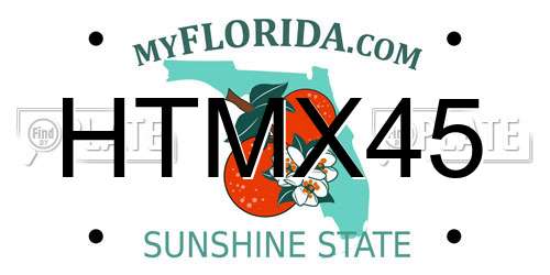 HTMX45 Florida License Plate