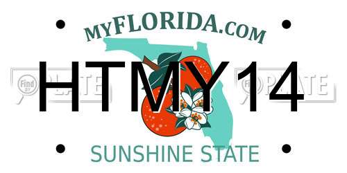 HTMY14 Florida License Plate