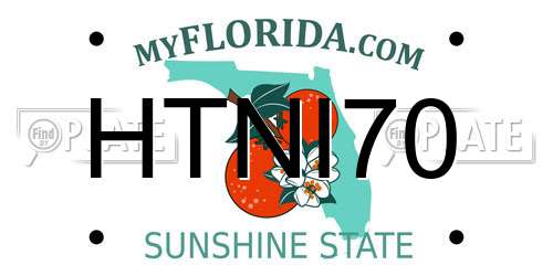 HTNI70 Florida License Plate
