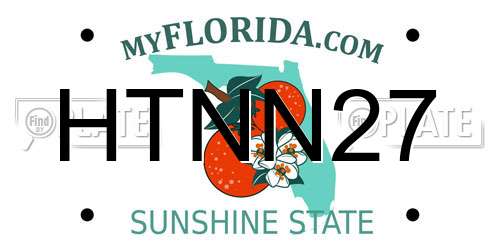 HTNN27 Florida License Plate