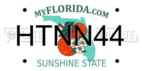 HTNN44 Florida License Plate