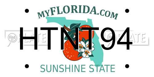 HTNT94 Florida License Plate