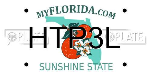 HTP3L Florida License Plate