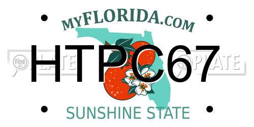 HTPC67 Florida License Plate