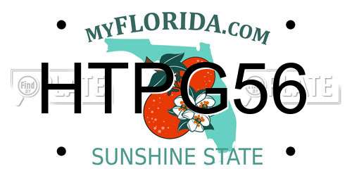 HTPG56 Florida License Plate