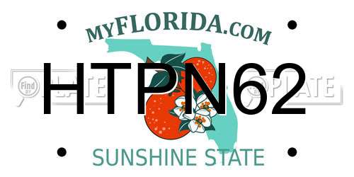 HTPN62 Florida License Plate