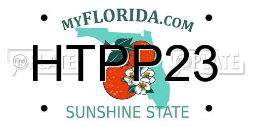 HTPP23 Florida License Plate