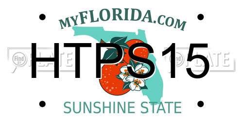 HTPS15 Florida License Plate
