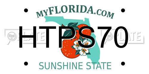 HTPS70 Florida License Plate