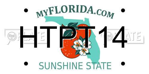 HTPT14 Florida License Plate