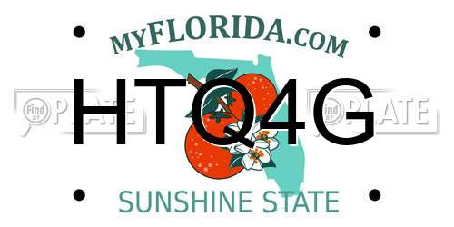 HTQ4G Florida License Plate