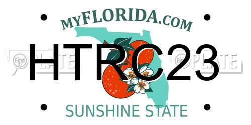 HTRC23 Florida License Plate