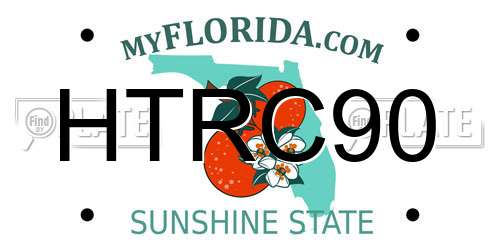 HTRC90 Florida License Plate