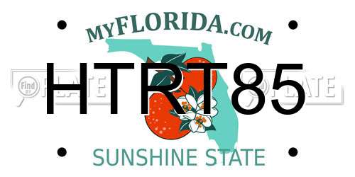 HTRT85 Florida License Plate