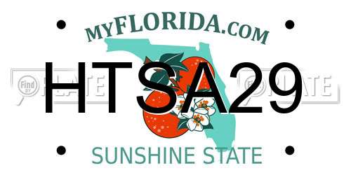 HTSA29 Florida License Plate