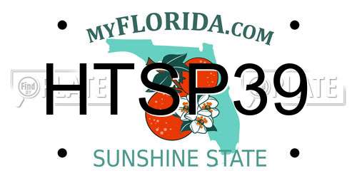 HTSP39 Florida License Plate