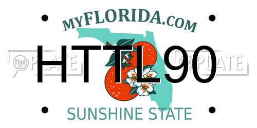 HTTL90 Florida License Plate