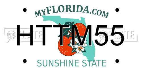 HTTM55 Florida License Plate
