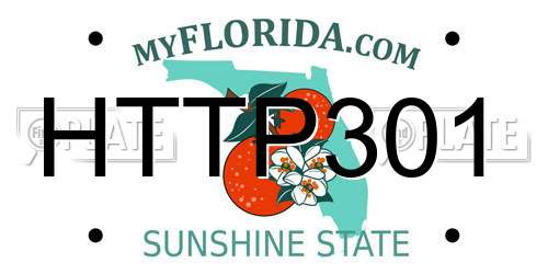 HTTP301 Florida License Plate